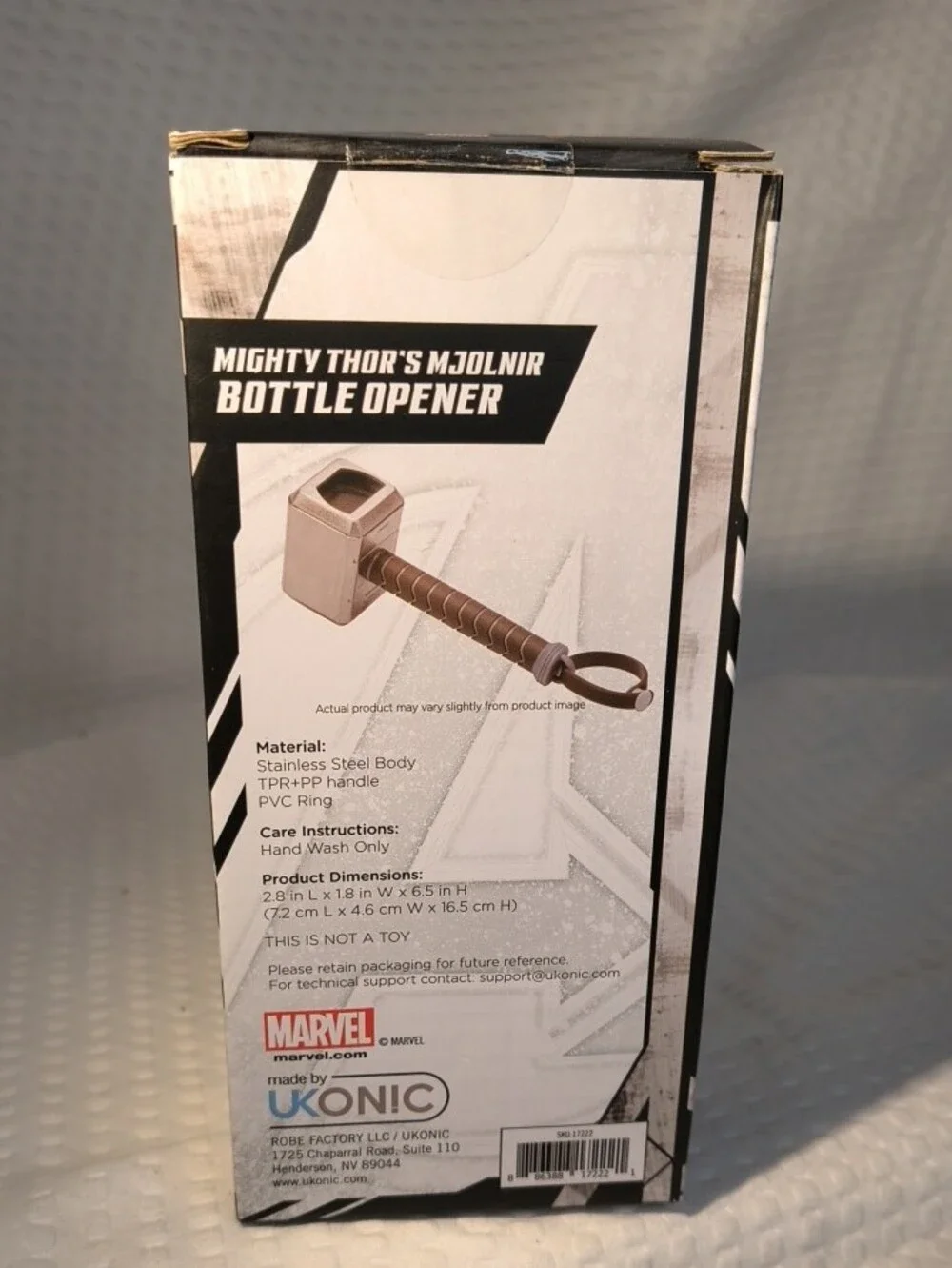Marvel Avengers Mighty Thor Mjolnir Bottle Opener - Brown and Silver
